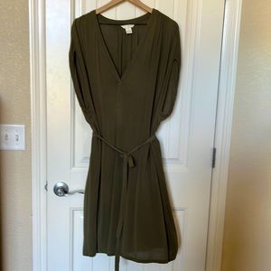 Sheer Soft Olive Dress